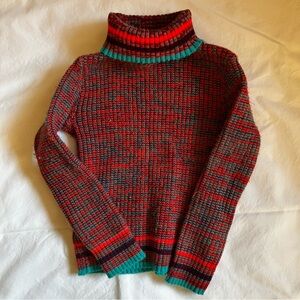 Toddler / Baby (12-24mo) Vintage Red and Green Turtleneck Sweater